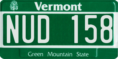 VT license plate NUD158