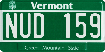VT license plate NUD159