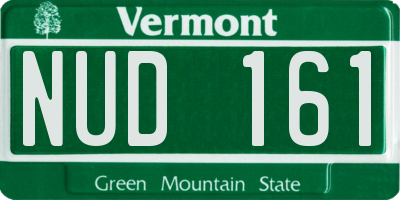 VT license plate NUD161