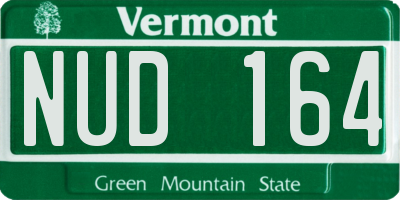 VT license plate NUD164