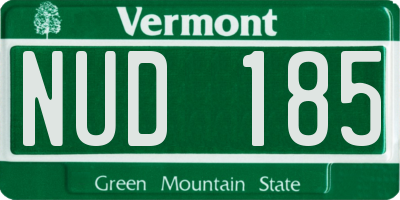 VT license plate NUD185