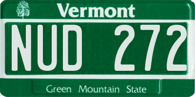VT license plate NUD272