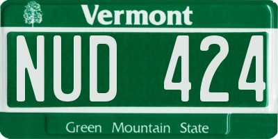VT license plate NUD424
