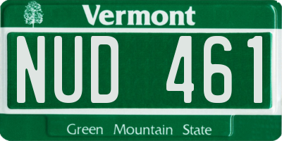 VT license plate NUD461