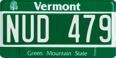 VT license plate NUD479