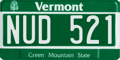 VT license plate NUD521