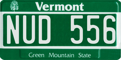 VT license plate NUD556