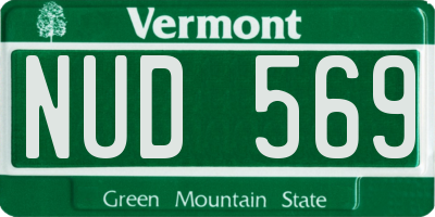 VT license plate NUD569