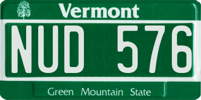 VT license plate NUD576