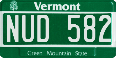 VT license plate NUD582