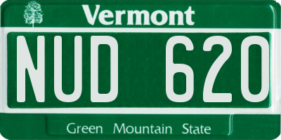 VT license plate NUD620
