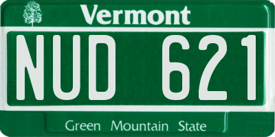 VT license plate NUD621