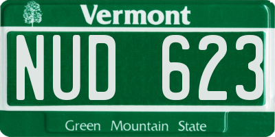 VT license plate NUD623