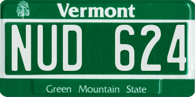 VT license plate NUD624