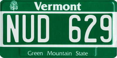 VT license plate NUD629