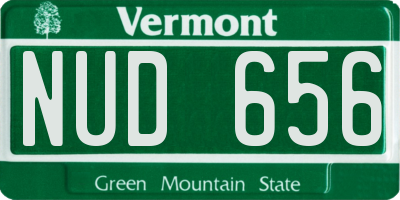 VT license plate NUD656