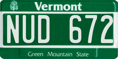 VT license plate NUD672