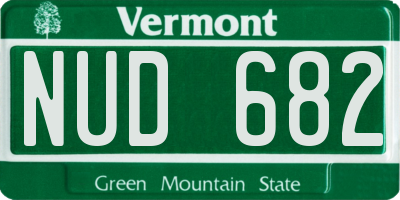 VT license plate NUD682