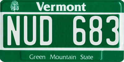 VT license plate NUD683