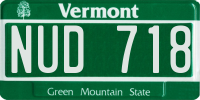 VT license plate NUD718