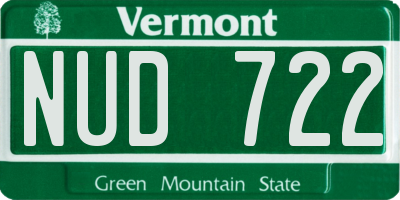 VT license plate NUD722
