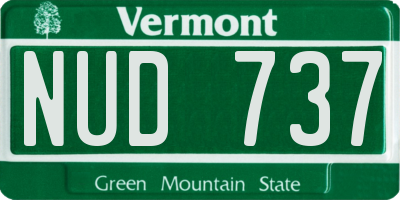 VT license plate NUD737