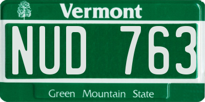 VT license plate NUD763
