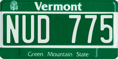 VT license plate NUD775