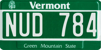 VT license plate NUD784