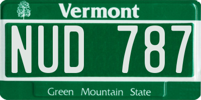 VT license plate NUD787