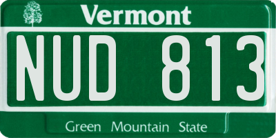 VT license plate NUD813