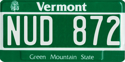 VT license plate NUD872