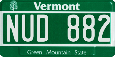 VT license plate NUD882