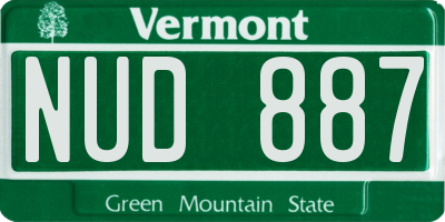 VT license plate NUD887