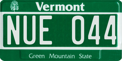 VT license plate NUE044