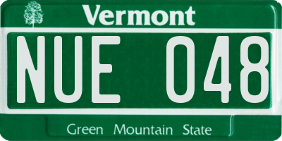 VT license plate NUE048