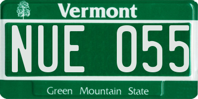 VT license plate NUE055
