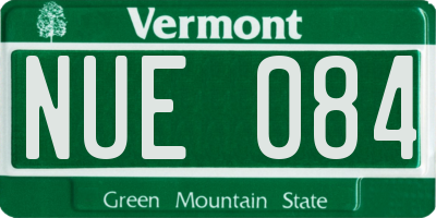VT license plate NUE084