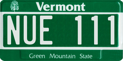 VT license plate NUE111