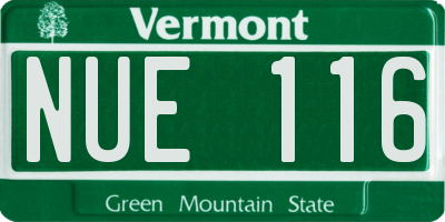 VT license plate NUE116
