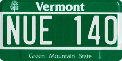VT license plate NUE140