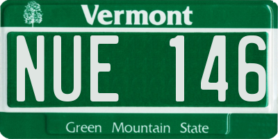 VT license plate NUE146