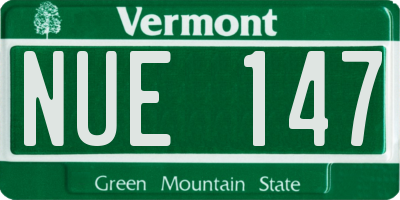 VT license plate NUE147