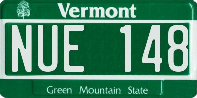 VT license plate NUE148