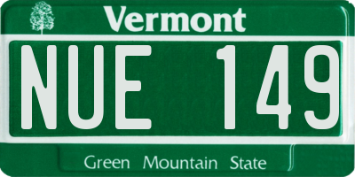 VT license plate NUE149
