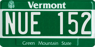 VT license plate NUE152