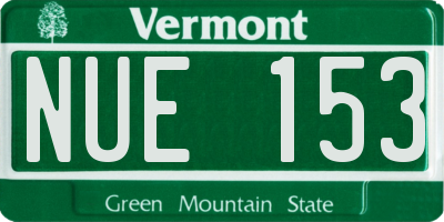 VT license plate NUE153