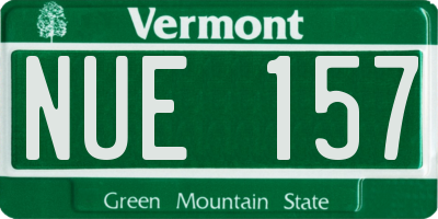 VT license plate NUE157