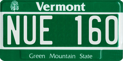 VT license plate NUE160