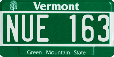 VT license plate NUE163